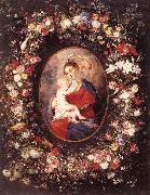 RUBENS, Pieter Pauwel The Virgin and Child in a Garland of Flower oil painting picture wholesale
